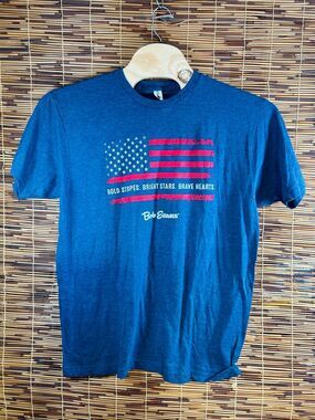 Bob Evans Bold Bright Brave Flag Shirt XL NWT